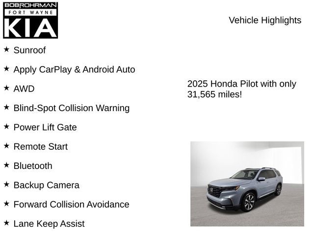 2025 Honda Pilot Touring