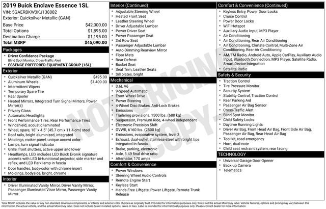 2019 Buick Enclave Essence