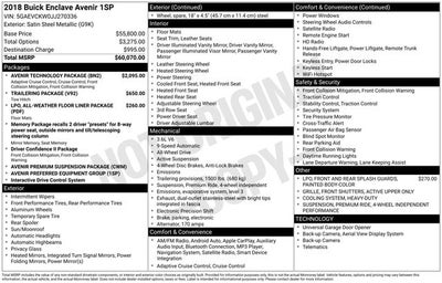 2018 Buick Enclave Avenir