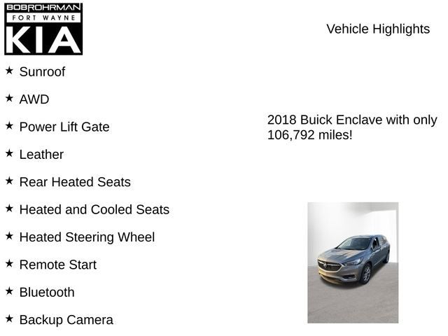 2018 Buick Enclave Avenir
