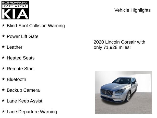 2020 Lincoln Corsair Standard