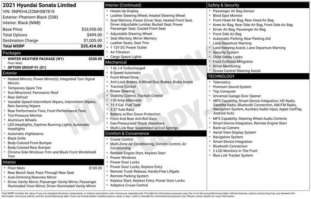 2021 Hyundai Sonata Limited