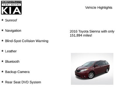 2016 Toyota Sienna XLE Premium 8 Passenger
