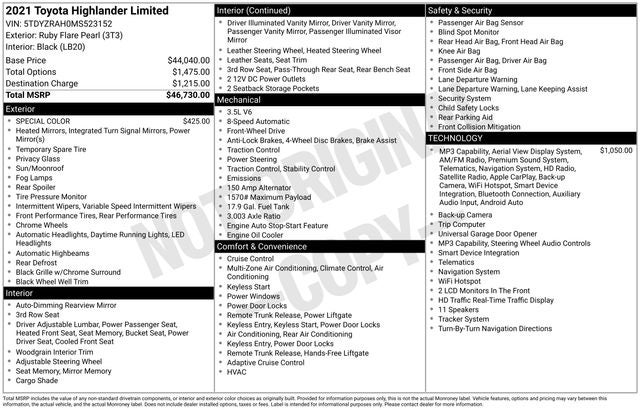 2021 Toyota Highlander Limited