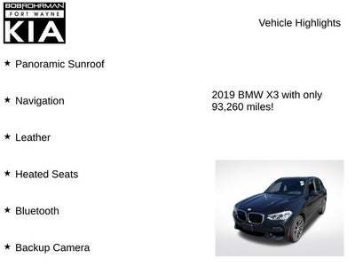 2019 BMW X3 sDrive30i