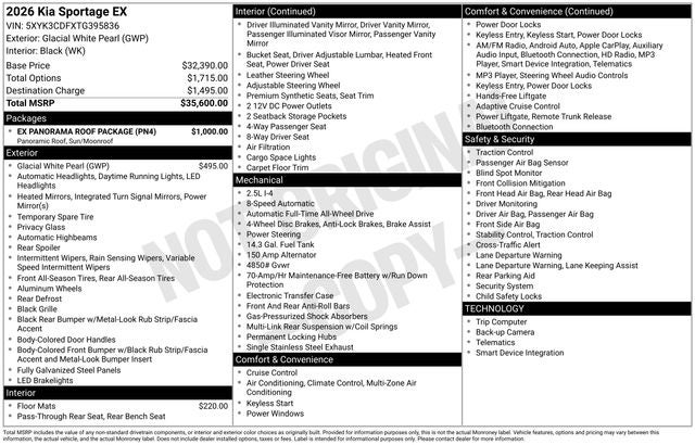2026 Kia Sportage EX