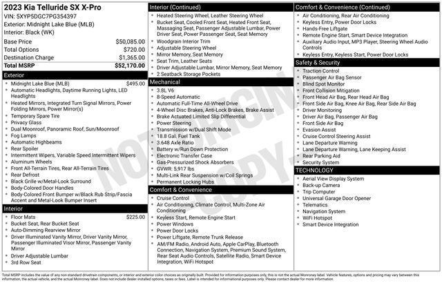 2023 Kia Telluride SX X-Pro