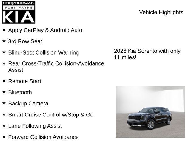 2026 Kia Sorento LX