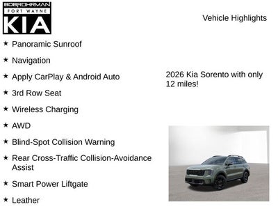 2026 Kia Sorento X-Line EX