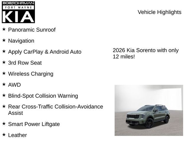 2026 Kia Sorento X-Line EX