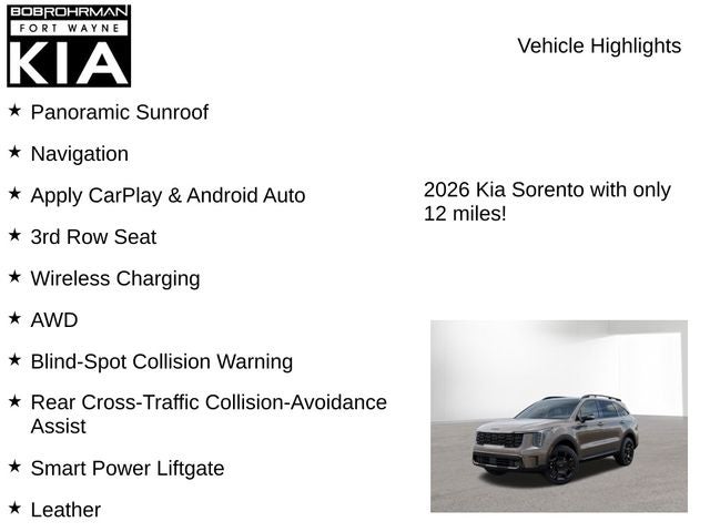 2026 Kia Sorento X-Line EX