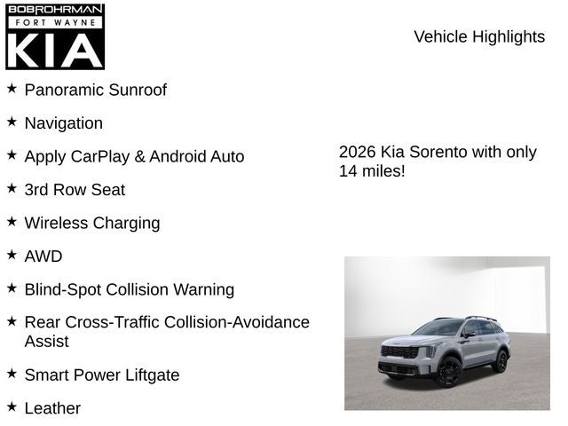 2026 Kia Sorento X-Line EX