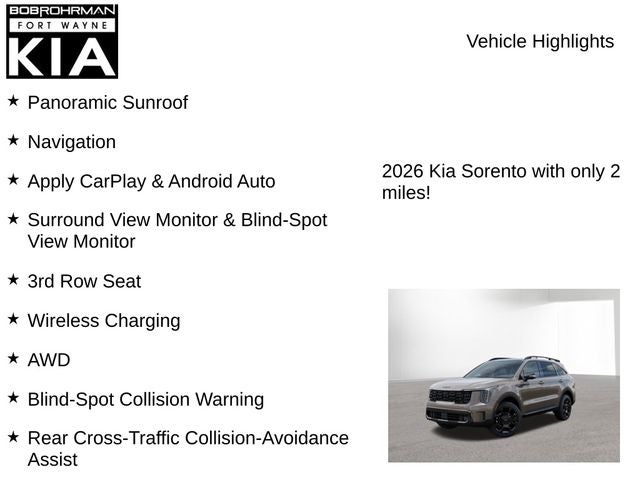 2026 Kia Sorento X-Line SX