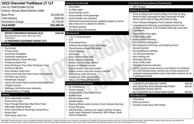 2022 Chevrolet TrailBlazer LT