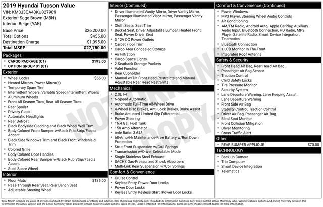 2019 Hyundai Tucson Value