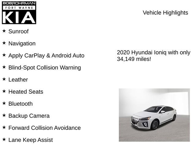 2020 Hyundai Ioniq Electric Limited