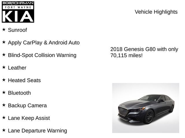2018 Genesis G80 3.3T Sport