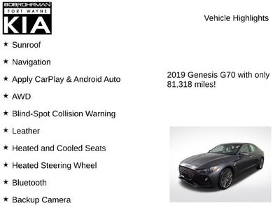 2019 Genesis G70 2.0T Advanced