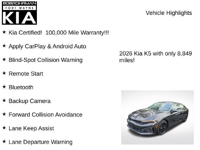 2026 Kia K5 LXS