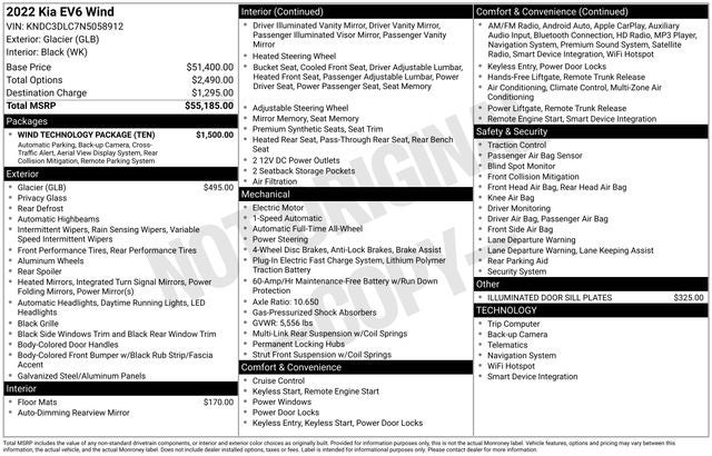 2022 Kia EV6 Wind