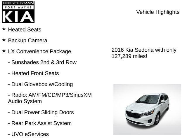 2016 Kia Sedona LX
