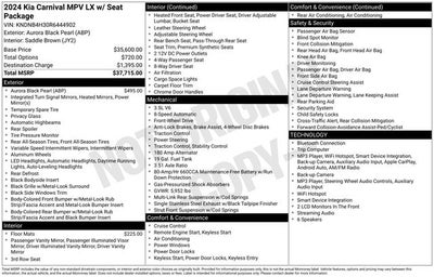 2024 Kia Carnival LX