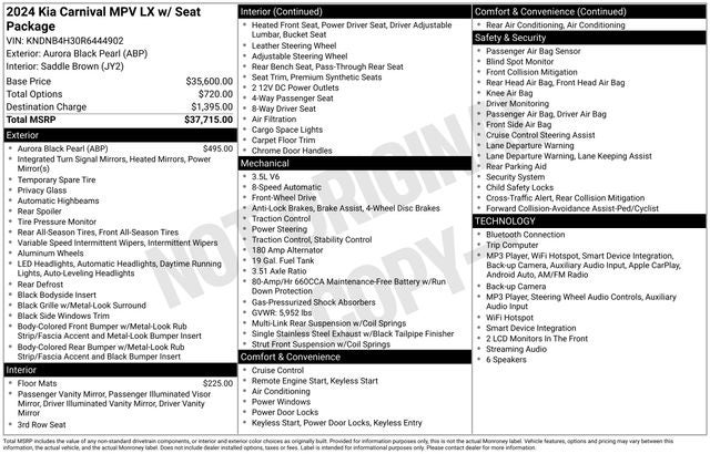2024 Kia Carnival LX