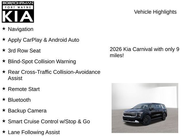 2026 Kia Carnival LX