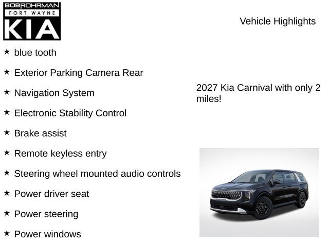 2027 Kia Carnival LXS