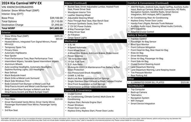 2024 Kia Carnival EX