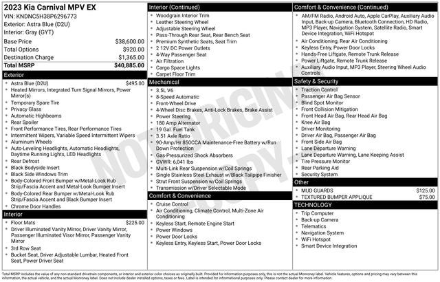2023 Kia Carnival EX