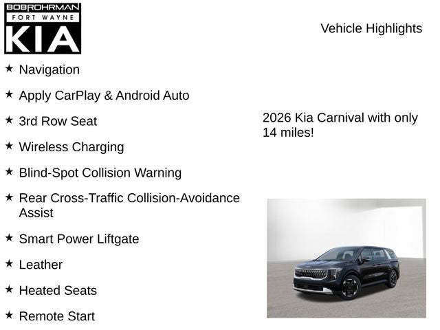 2026 Kia Carnival EX