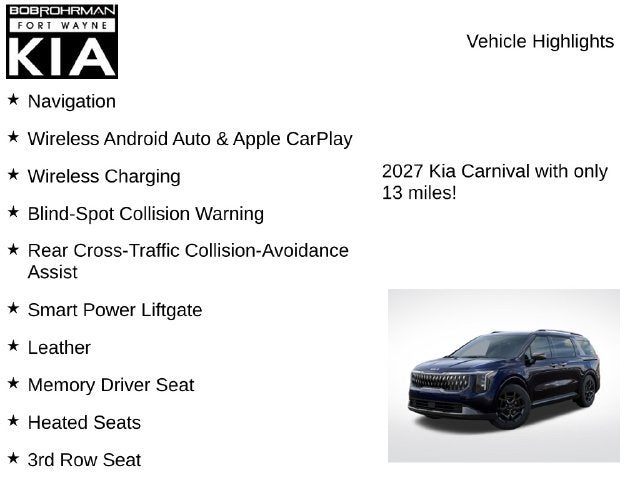 2027 Kia Carnival EX