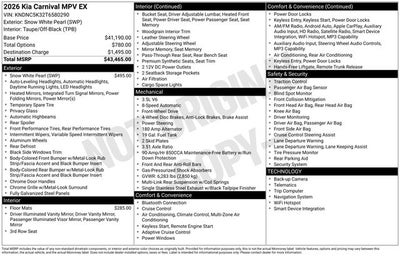 2026 Kia Carnival EX