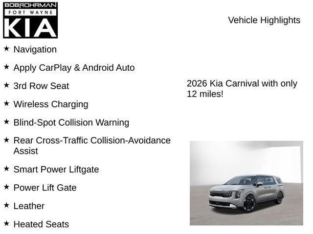 2026 Kia Carnival EX