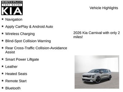 2026 Kia Carnival EX