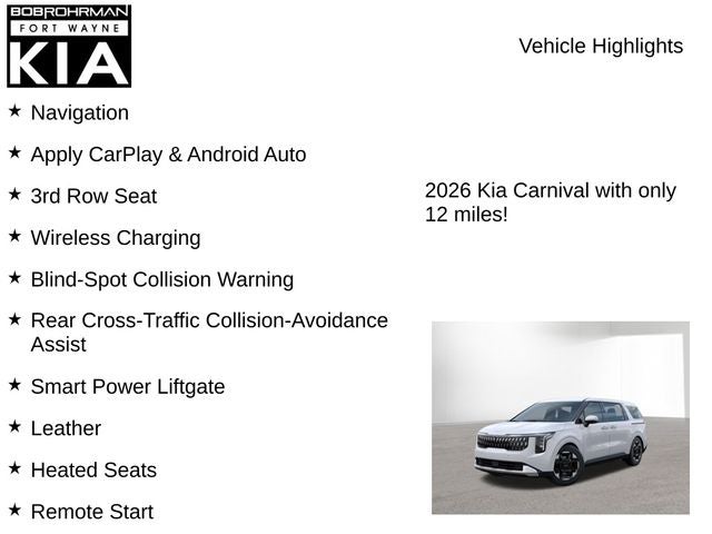 2026 Kia Carnival EX