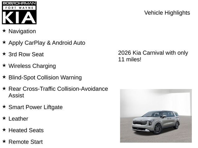 2026 Kia Carnival Hybrid EX