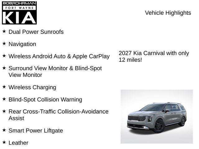 2027 Kia Carnival SX