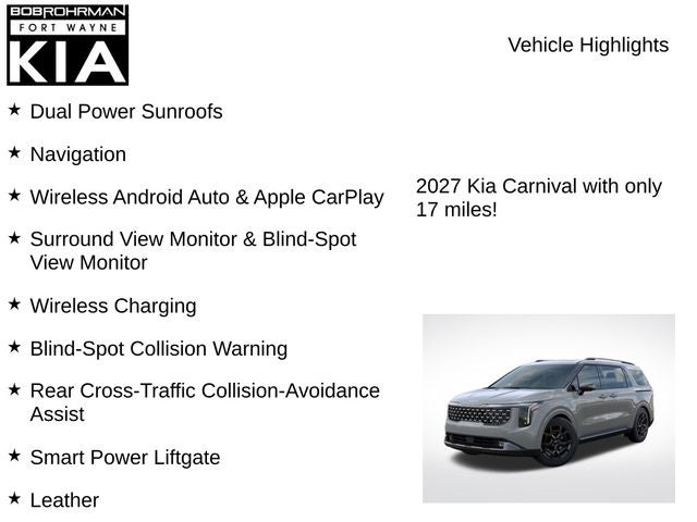 2027 Kia Carnival SX Prestige
