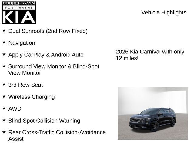 2026 Kia Carnival SX Prestige