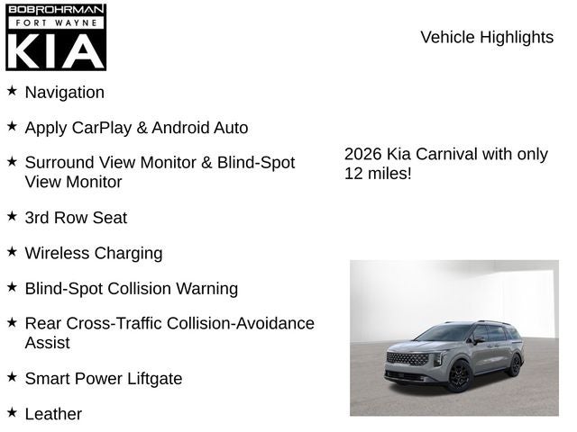 2026 Kia Carnival SX