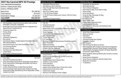 2027 Kia Carnival SX Prestige