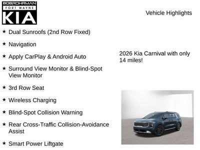 2026 Kia Carnival Hybrid SX
