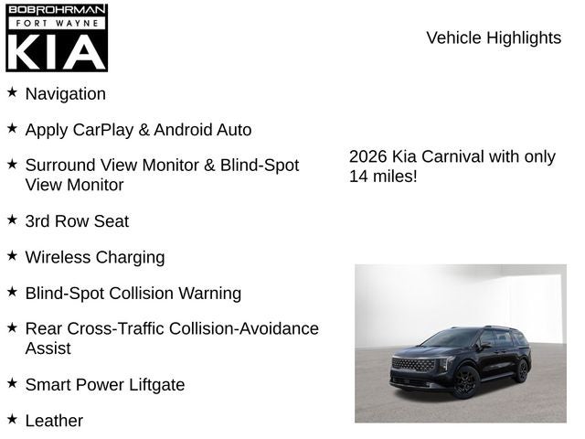 2026 Kia Carnival Hybrid SX