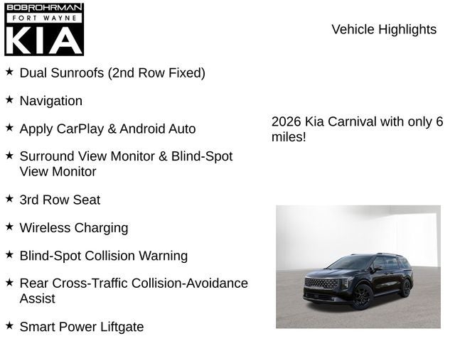 2026 Kia Carnival Hybrid SX