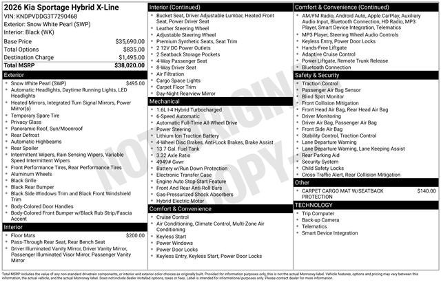 2026 Kia Sportage Hybrid X-LINE