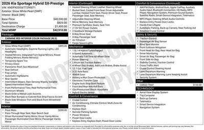 2026 Kia Sportage Hybrid SX-Prestige