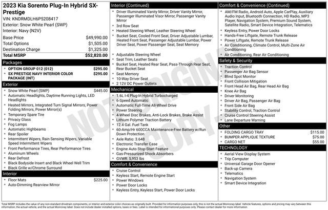2023 Kia Sorento Plug-In Hybrid SX Prestige