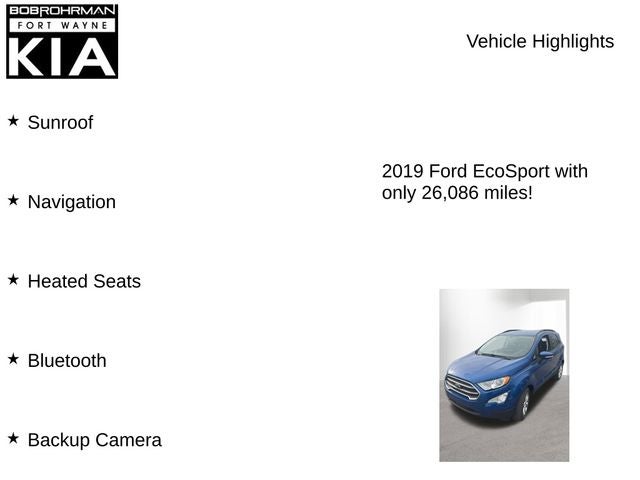 2019 Ford EcoSport SE